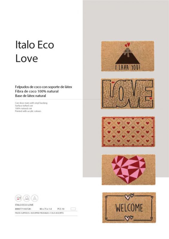 FELPUDO COCO ITALO ECO LOVE -40X60X1.4